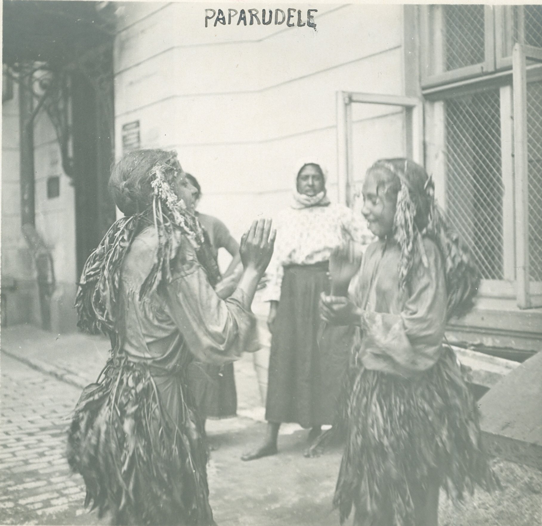 The National Archives, Romania, Rain magical ritual performed by two Roma girls (usually, only girls and old women can perform the dance) named ”Paparuda” (1940 c), ref. RO-BU-F-01073-2-3087-7
