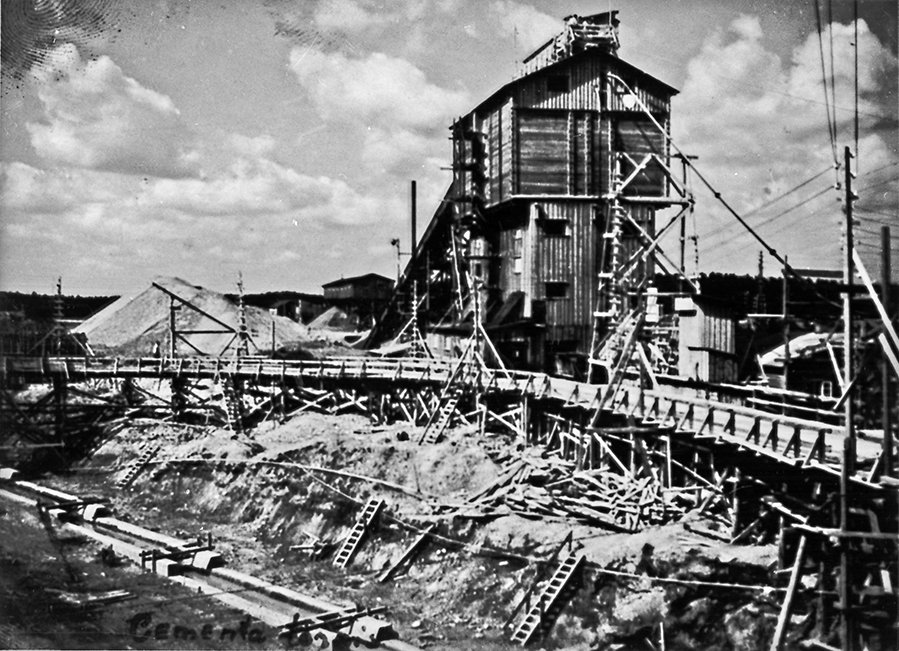 View of the construction of a Kegums Power Station, 1938-1939. Author Grāveris. LNA LVKFFDA, 1. f., 100333N