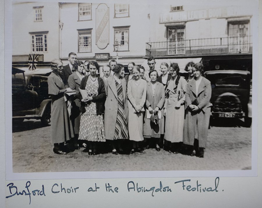 Holst with her Burford choir at the Abingdon Festival; Item reference: HOL/2/7/6/109; Date: 1933