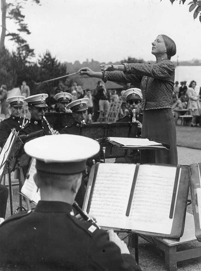 Holst conducting a military band;  Item reference: HOL/2/11/4/6; Photo: Nicholas Horne; Date: 1948