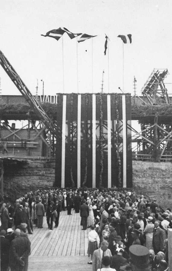 22 May 1937, the foundation stone of Kegums Power Plant. Author unknown. LNA LVKFFDA, 1. f., A114-117.