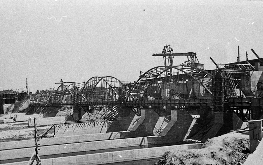 View of the construction of a Kegums Power Station, 1939. Author Melngailis. LNA LVKFFDA, 1. f., 119754N.