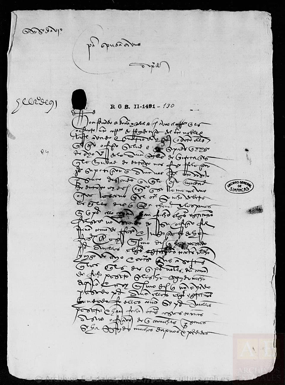 Archivo General de Simancas, Forgeries committed by certain notaries of Durango, 1491, available here
