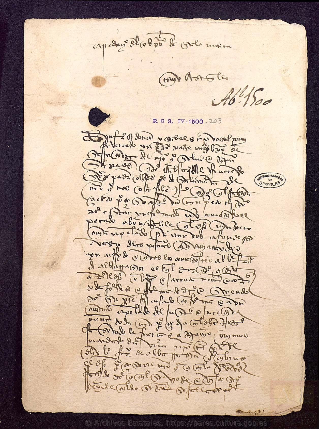 Archivo General de Simancas, Judgment against Martin Prieto (1500), available here