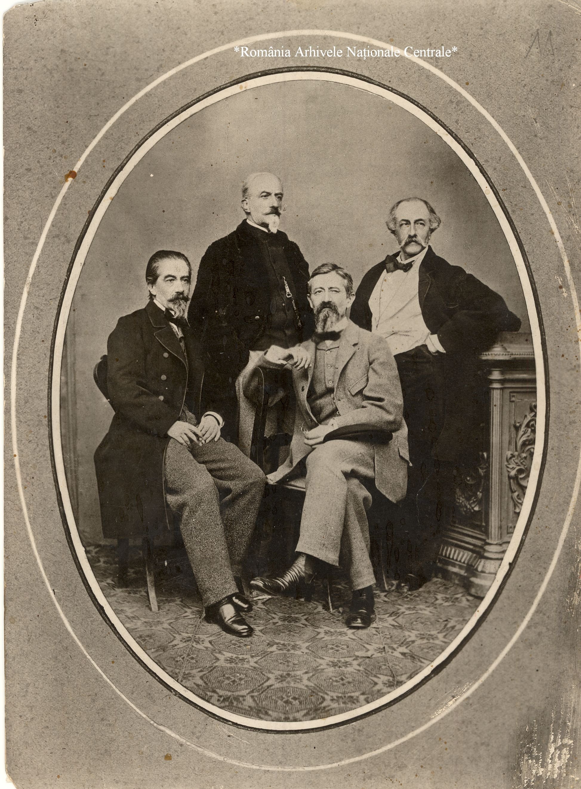  Arhivele Naționale Istorice Centrale, Stefan Golescu (left side, standing) and Nicolae Golescu (left side, sitting), collection Document fotografice II/2976 (BU-FD-01073-2-02976)