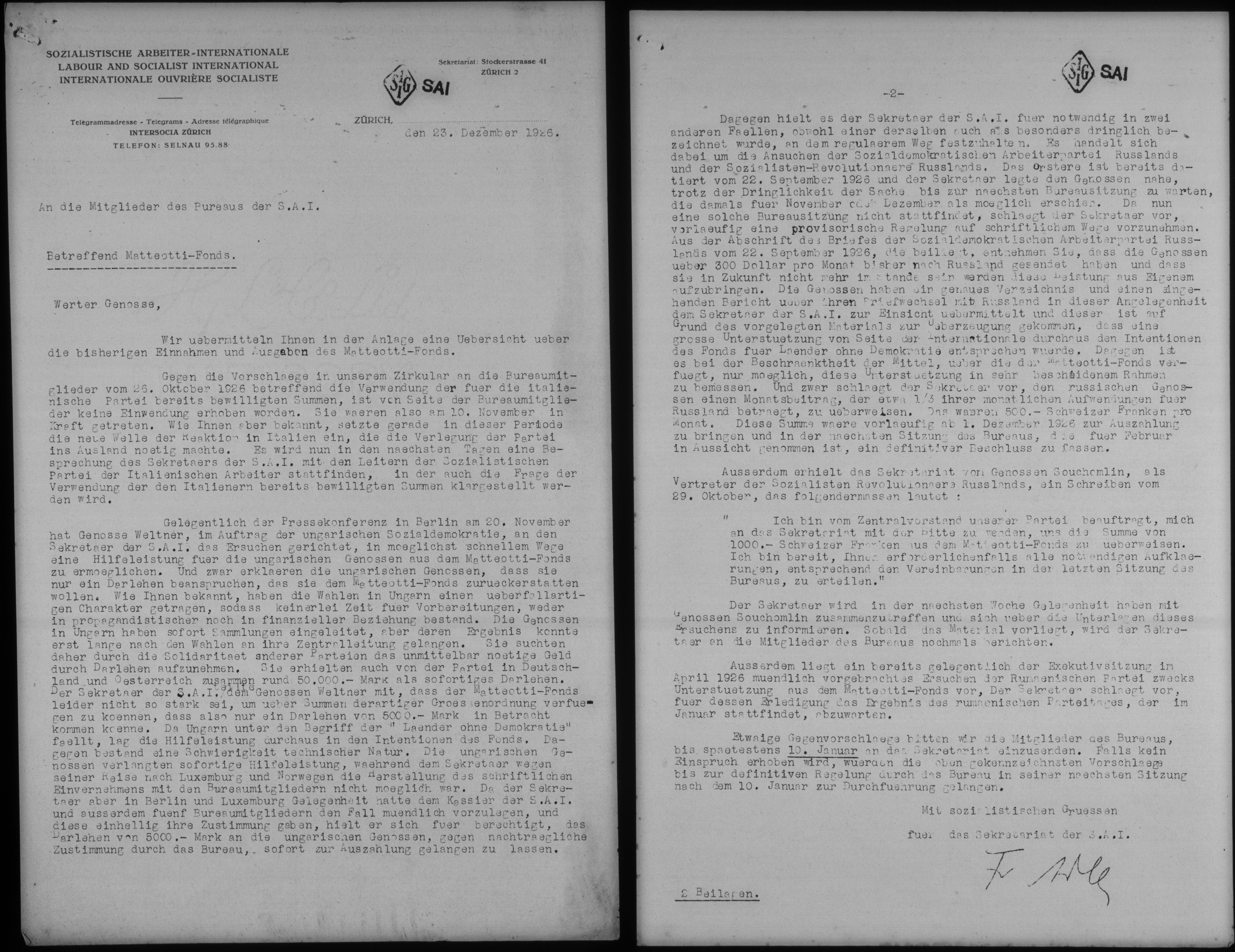 Internationaal Instituut voor Sociale Geschiedenis, Matteotti Fund, 1926-1939, available here 