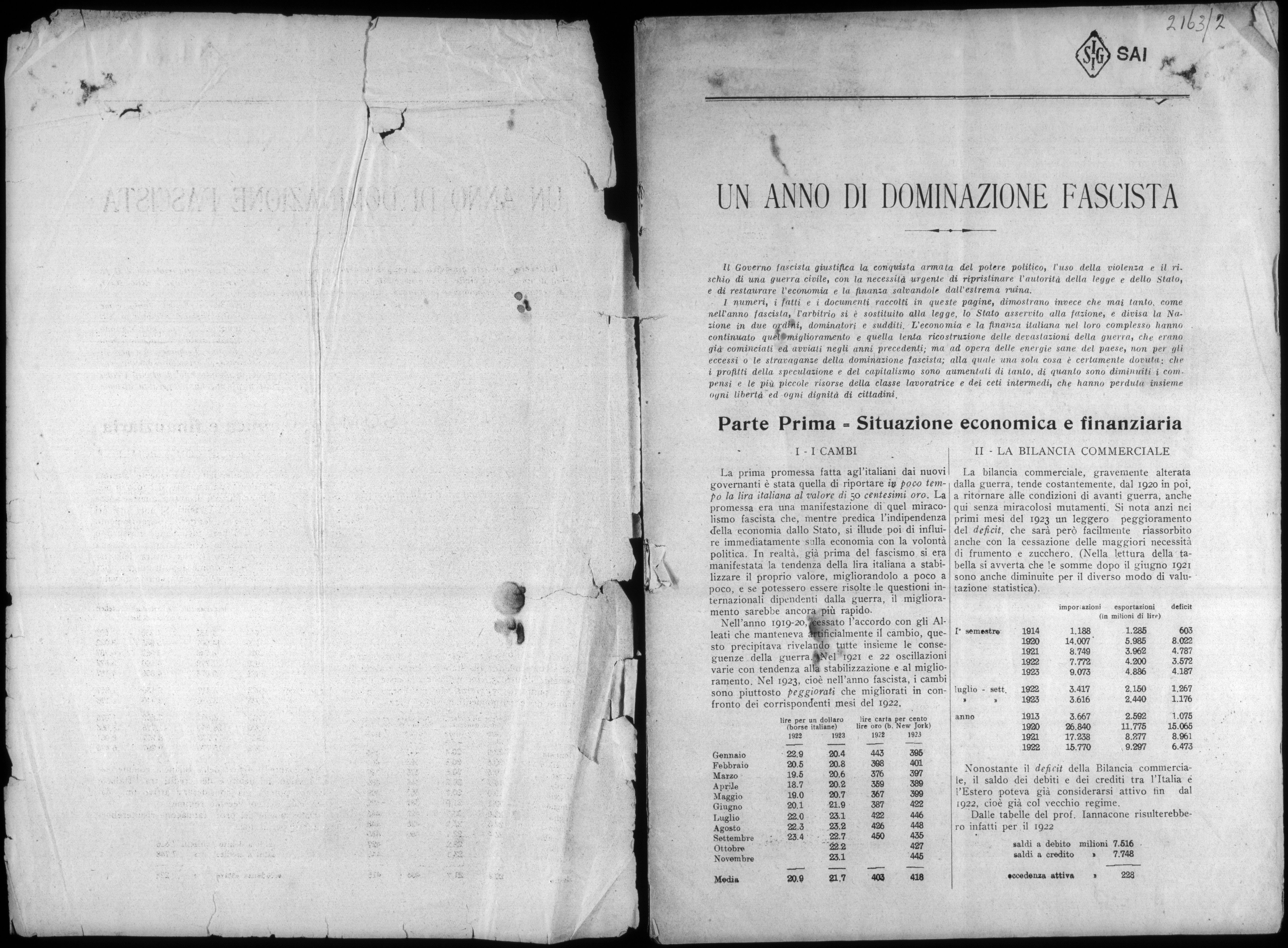 Internationaal Instituut voor Sociale Geschiedenis, Un anno di dominazione fascista, 1924, available here 