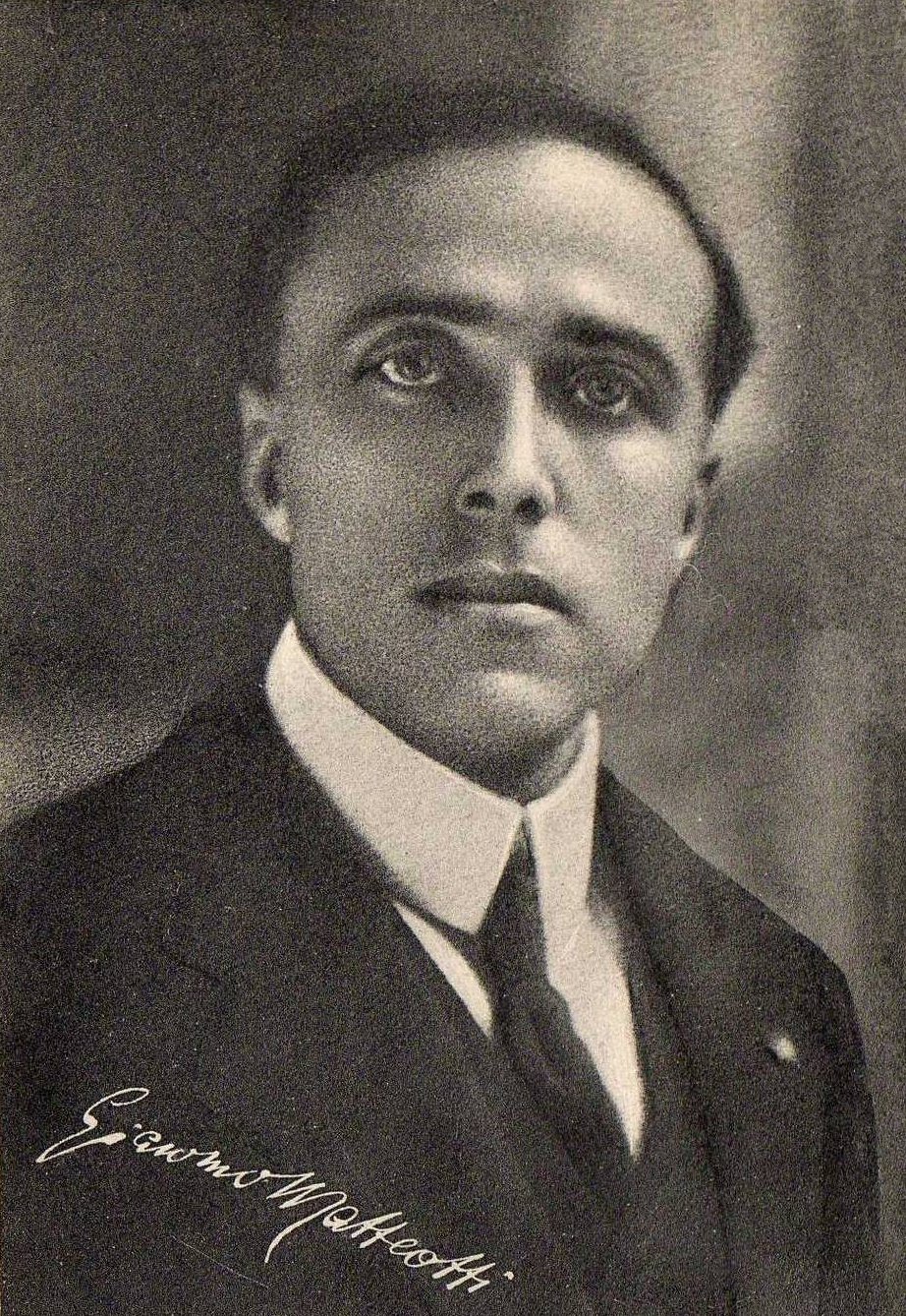 Portrait of Giacomo Matteotti in 1924. Available here