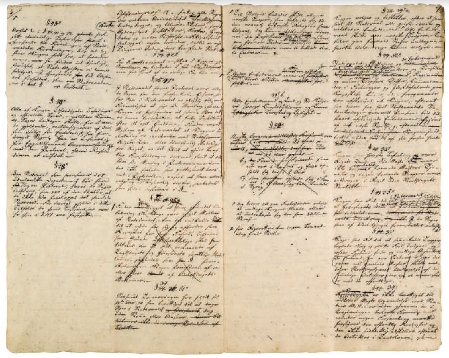 National Archives of Norway, Norwegian Constitution 1814 – First draft, 05-1814, Eidsvoll (Norway), 20 pages, manuscript on paper; 22 x 31 cm. Ref. Code: EA-4029/Ga/L0009A/0009/0002.