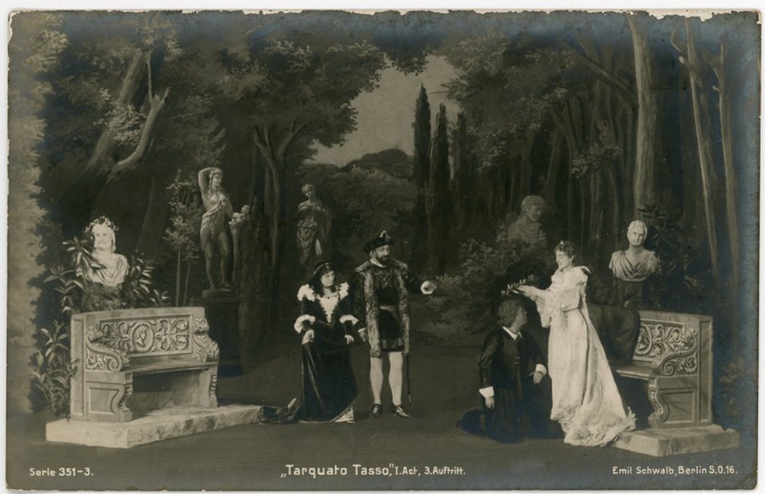 The Foyle Opera Rara Collection, Photograph of a scene from Donizetti's opera, Torquato Tasso, act 1 scene 3. Photograph by Schwalbe, available here