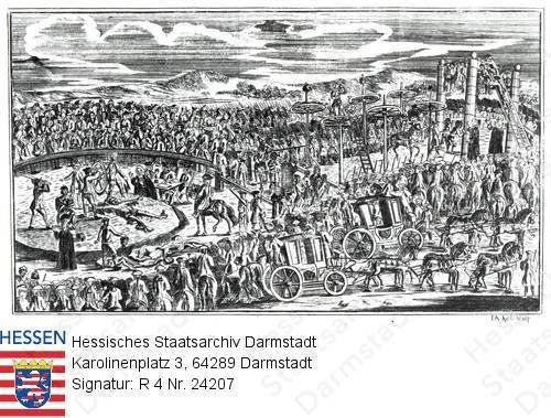 Hessisches Staatsarchiv Darmstadt , Public execution of a 'gang of gypsies, thieves, murderers and robbers' active in Upper Hesse (1726), available here

