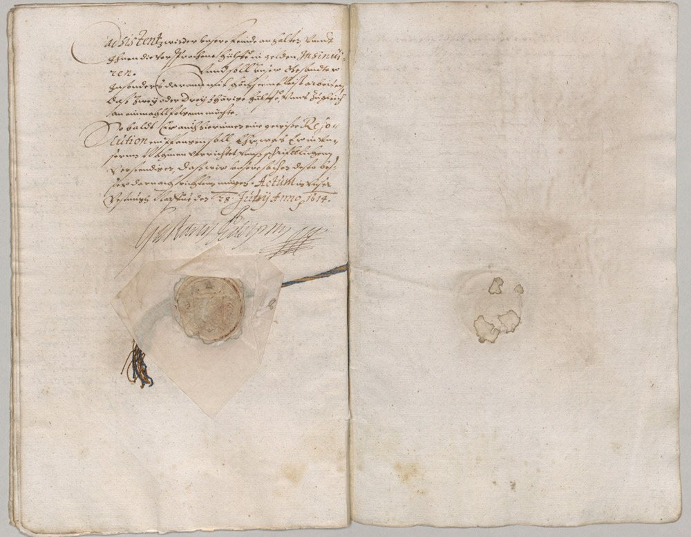 Final page with signature of Gustaf II Adolf.
